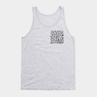 Broken Tiles Mosaic Pattern Black and White Color Background GC-120-9 Tank Top